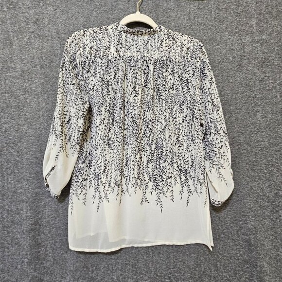 Coldwater Creek Boho Top Women Small Button Popover Blouse Semi Sheer‎ Light - Picture 13 of 16
